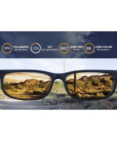 Sport Polarized Replacement Lenses Warm Up Sunglasses - Brown - CX188TSGD6T $33.12