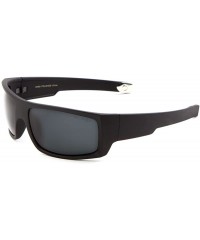 Rimless Men Sport Wrap Around Sunglasses Driving Motocycle Sport Golf Eyewear - Polarized-black - CD17YD7D09C $10.36