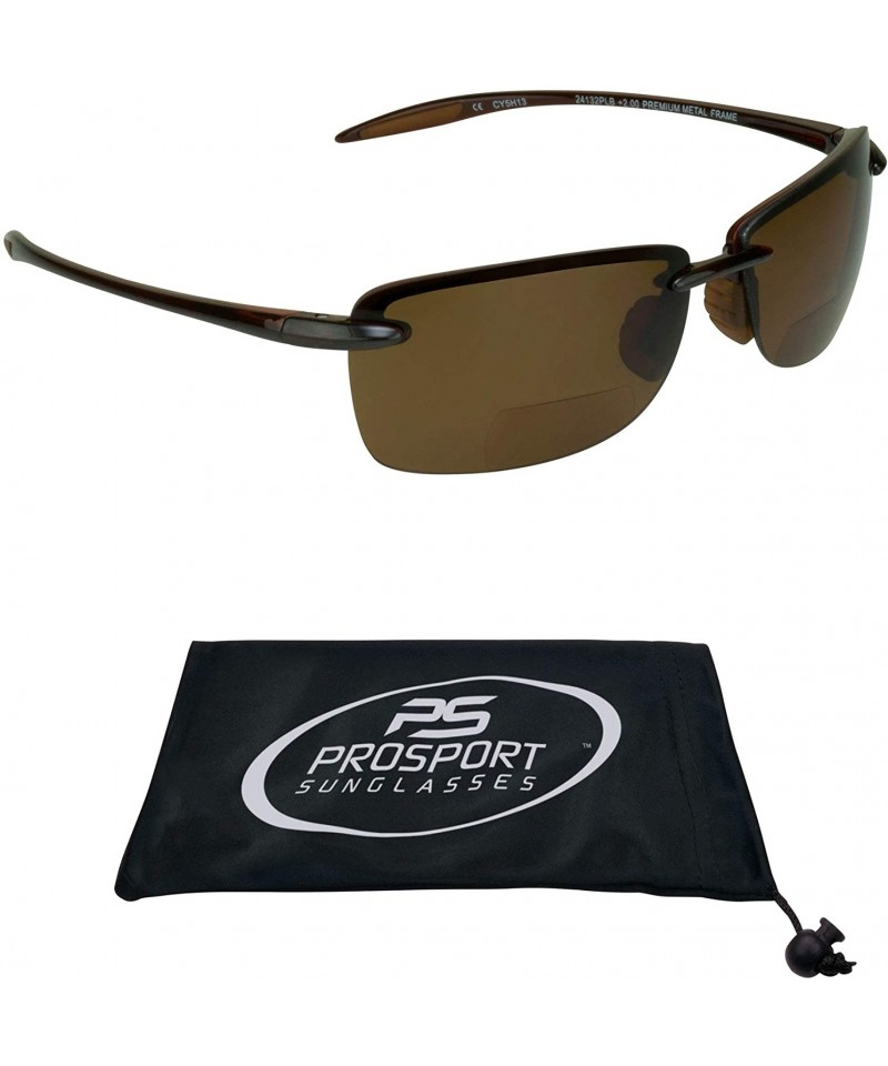 proSPORT Polarized Bifocal Sunglass Reader Aviator Anti-Glare Brown Men  Women 