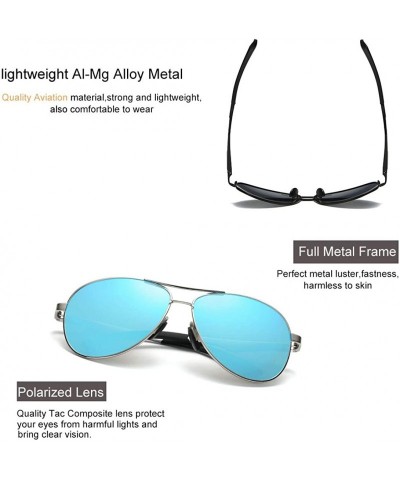 Round Aviator Polarized Sunglasses for Men and Women-UV400 Filter lens- Al-Mg Lightweight Frame - CZ18OLOTX0A $14.80