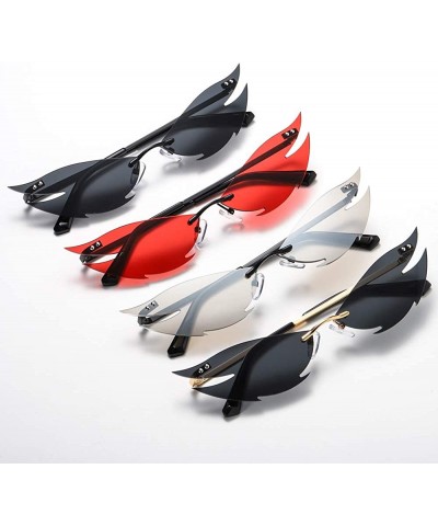 Oval Women Fashion Sunglasses Retro Small Frame Summer Eyewear Novelty Eye Glasses - Silver - CB198KTQLN3 $9.87