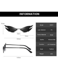 Oval Women Fashion Sunglasses Retro Small Frame Summer Eyewear Novelty Eye Glasses - Silver - CB198KTQLN3 $9.87