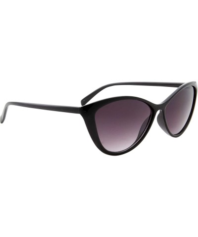 Cat Eye Cat Eye Sunglasses Thin Frame Vintage Retro for Women - Black - CW18G2E5T3R $9.42