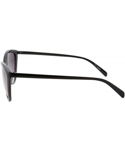 Cat Eye Cat Eye Sunglasses Thin Frame Vintage Retro for Women - Black - CW18G2E5T3R $9.42