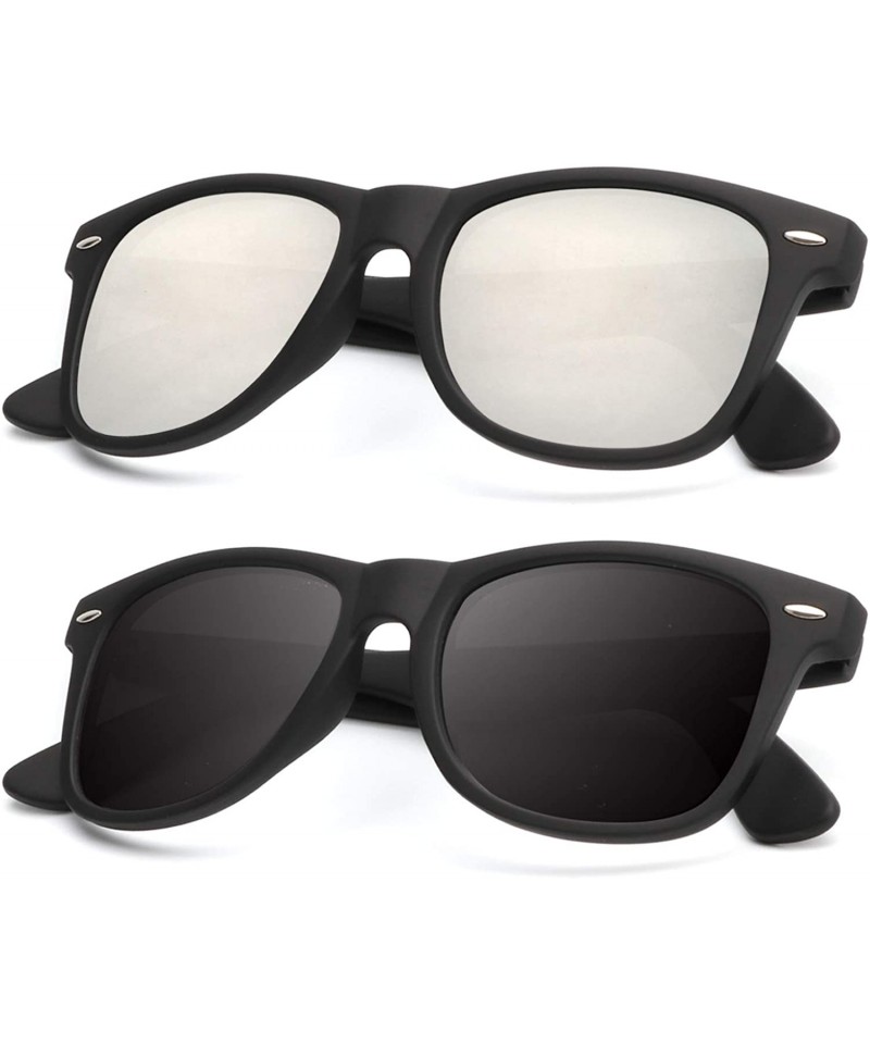 Black - Glossy Finish - Polarized Sunglasses for Men & Women – 100