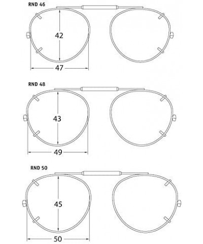 Round Visionaries Polarized Clip on Sunglasses - Round - Black Frame - 50 x 45 Eye - CP12MYF412P $30.36