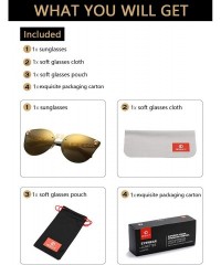 Goggle Cat Eye Steampunk Sunglasses Rimless Skull Design Goggles for Women - Gold Frame/Gold Lens - CV18O4XGW4Y $17.61