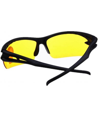 Goggle Men's Sunglasses Outdoor Riding Glasses Battery Car Bike Motorcycle Sunglasses - Yellow - CX11ZSIHXSX $6.77