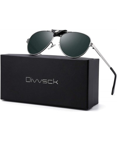 Aviator Polarized Sunglasses Uv Protection Aviator Sunglasses for Men/Women - Silver - CV18T4XA9EK $20.46