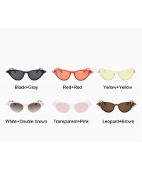 Oversized Vintage Mirror Sunglasses Women Cat Eye Sunglasses Luxury Brand LeopardBrown - Transpink - CP18XQYWU9L $11.64