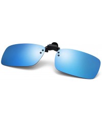 Square Polarized Clip-on Sunglasses Anti-Glare Driving Glasses for Prescription Glasses - Blue - C9193XI78N5 $7.12