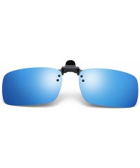 Square Polarized Clip-on Sunglasses Anti-Glare Driving Glasses for Prescription Glasses - Blue - C9193XI78N5 $7.12