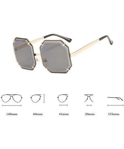 Square Ladies Retro Square Sunglasses Men and Women Gradient Sunglasses UV400 Glasses - C4 - CS18U46NGZL $15.77