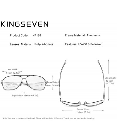 Aviator Genuine quality square aviator sunglasses fashion for men Aluminum polarized and UV400 - Gun/Grey - CO18GA4DXEI $21.53