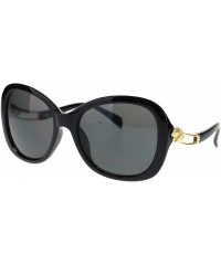 Oversized Diva Womens Coguar Temple Oversized Butterfly Fashion Sunglasses - Black Black - C911N9PKXIJ $10.21