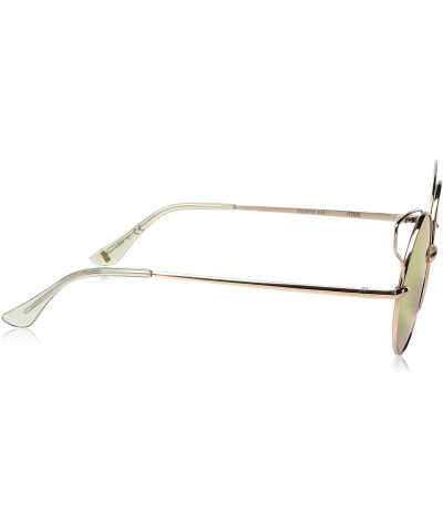 Round Item 8 Sm.1 Round Gold Women's Designer Sunglasses - C817YSMKSGI $38.60