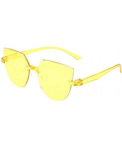 Fashion Metal Sun Glass Cool Square Shape Colorful Fashion Simple Style  Metal Transparent Sunglasses - CJ18OY8W775