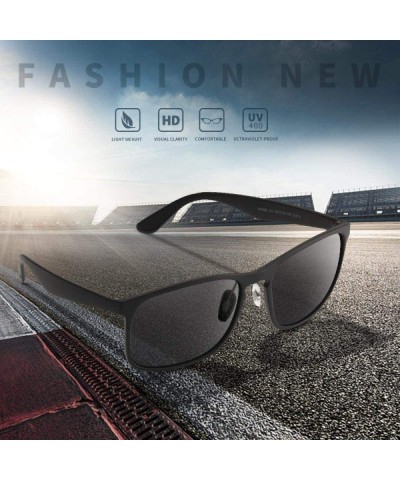 Oversized Polarized Sunglasses Men Driving Sunglasses Coating C1Black - C1black - CA18YZWXY89 $14.39