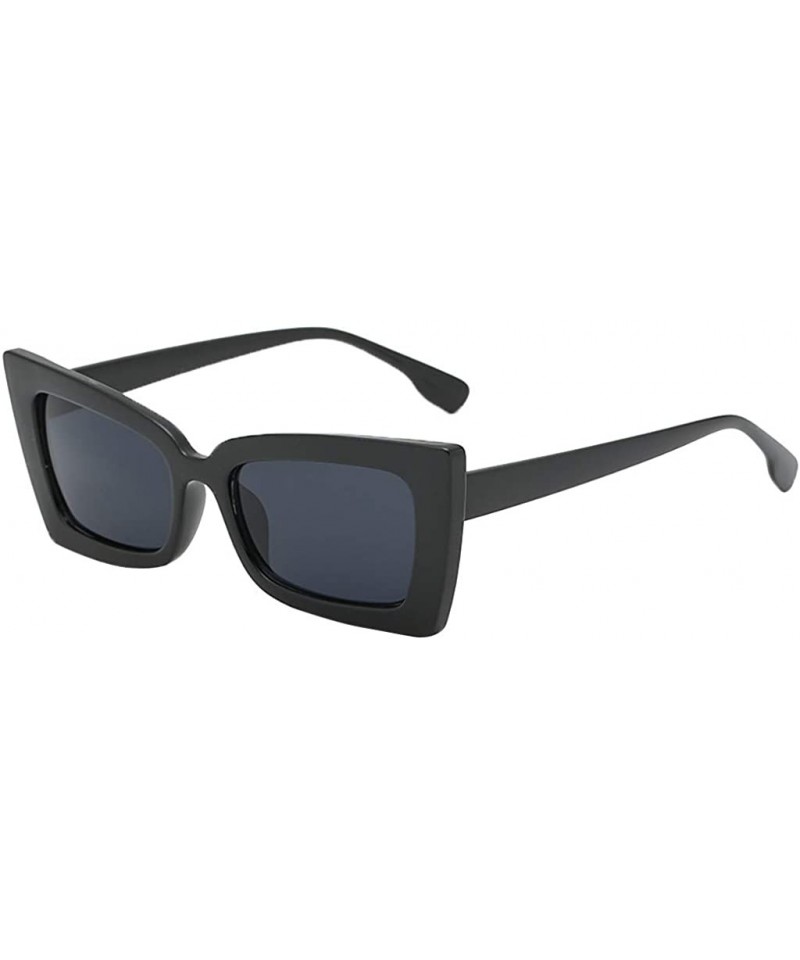 Square Sunglasses Boyfriend Style Horned Rim Thick Plastic Sunglasses ...
