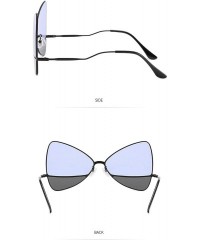 Sport Vintage style Two-color Arched Triangle Sunglasses for Unisex Metal AC UV 400 Protection Sunglasses - Blue - CO18T2UL4R...