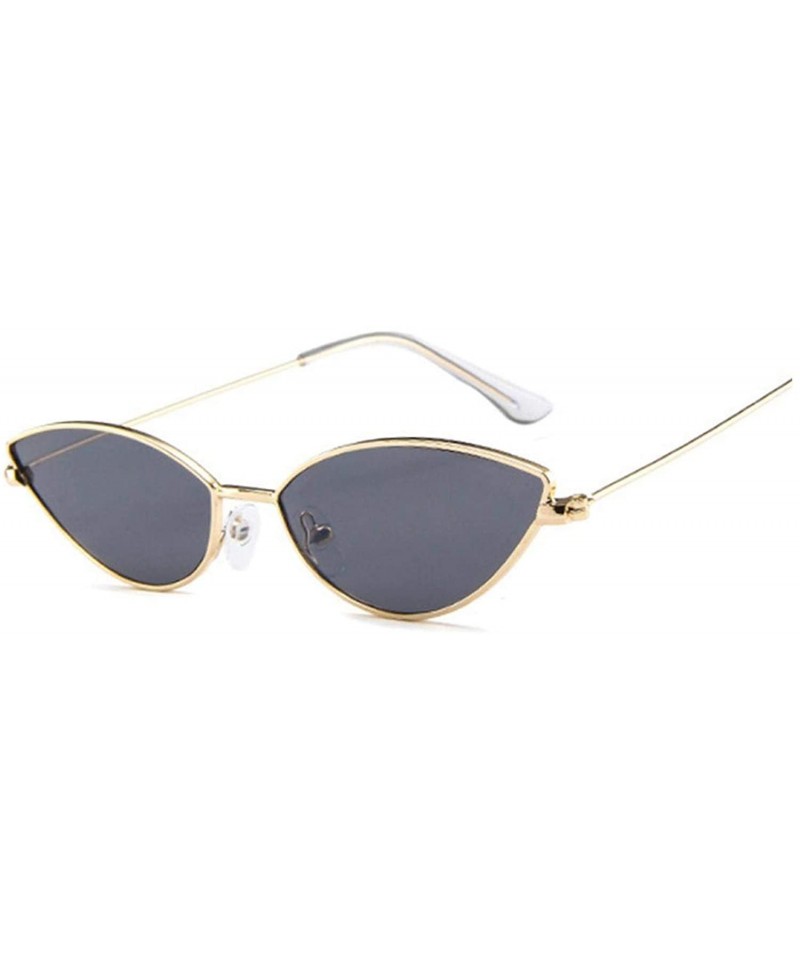 Aviator Cute Sexy Cat Eye Sunglasses Women Retro Small Red Cateye Sun Glasses Female Vintage Shades - Goldgray - C7198ZLRS92 ...