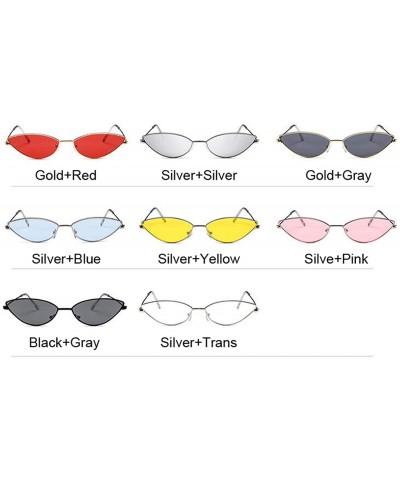 Aviator Cute Sexy Cat Eye Sunglasses Women Retro Small Red Cateye Sun Glasses Female Vintage Shades - Goldgray - C7198ZLRS92 ...