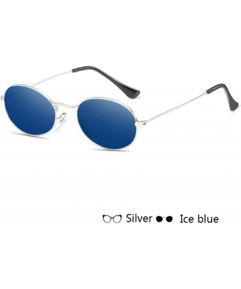 Oval Women Oval Sunglasses Luxury Metal Sun Glasses Eyeglass Frames Casual UV400 Eyewear (B) - B - CR19620H77H $7.35