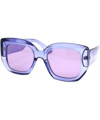 Square Womens Vintage Fashion Sunglasses Semi Thick Square Shades UV 400 - Violet (Purple) - C2193XNHOOO $9.81