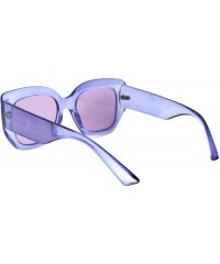 Square Womens Vintage Fashion Sunglasses Semi Thick Square Shades UV 400 - Violet (Purple) - C2193XNHOOO $9.81