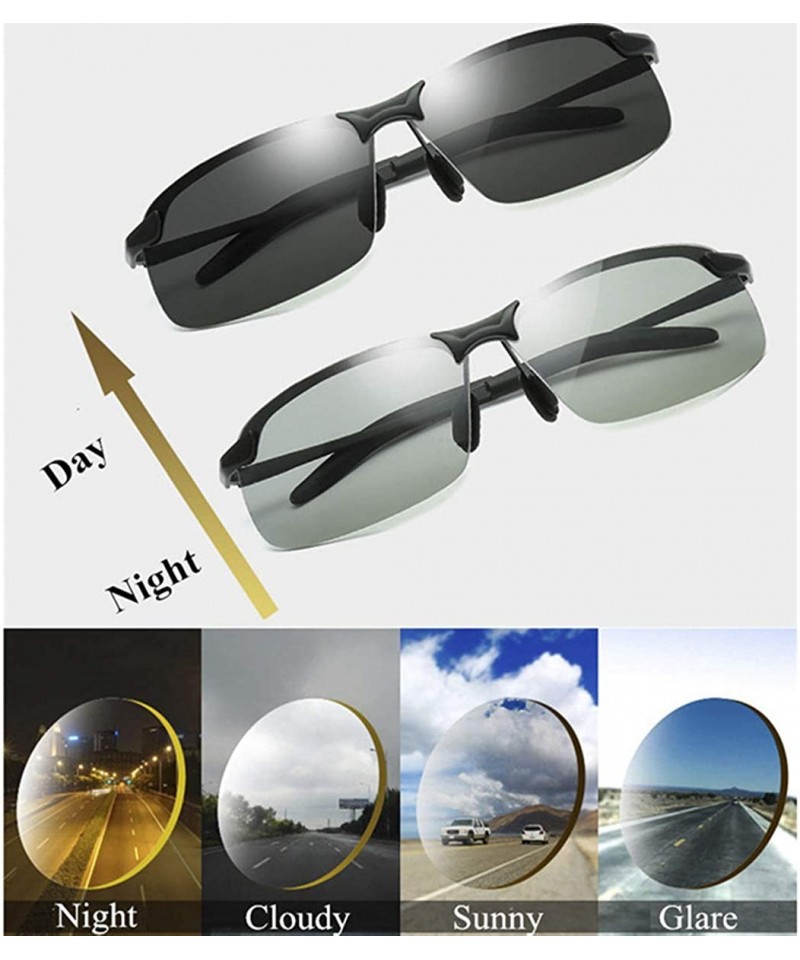 Photochromic Polarized Sunglasses Men Women for Day and Night Driving  Glasses - A3043-black - CL18YMRKIN8