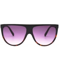 Oversized Women Oversized Vintage UV400 Sunglasses Ladies Thin Shadow Glasses - Black Leopard - CW182Q7UEZ6 $8.98