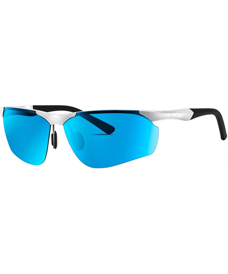 PAERDE Men's Polarized Sports Sunglasses for men Driving Cycling Fishing  Golf Running Metal Frame Sun Glasses - C11963Z8929