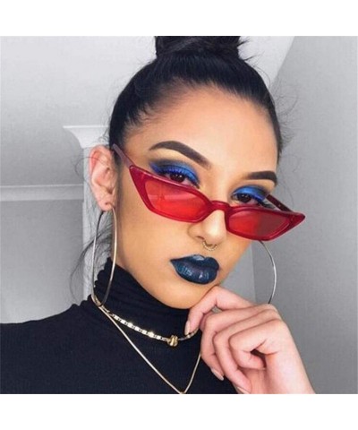 Cat Eye Vintage Sunglasses Women Cat Eye Sun Glasses Retro Small Red ladies Sunglass - Wgray - C618WZUGXRQ $20.46