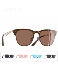 Square DESIGN Classic Women Sunglasses Retro Vintage Square Metal Frame C1Gray - C5brown - CA18XAID3YQ $17.03