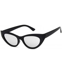 Oval Unisex Sunglasses Retro Black White White Drive Holiday Oval Non-Polarized UV400 - C418RLX3SWQ $9.86