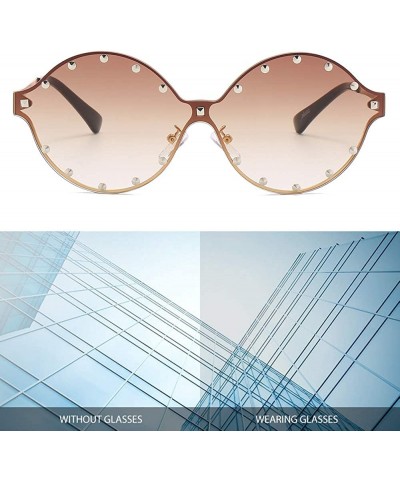 Sport Classic Oval Rivet Sunglasses for Women Studded Eyeglasses UV400 Protection WS074 - CT190HOZIQM $7.64