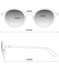 Retro Round Flat Top Frame Mirrored Fashion Sunglasses - Transparent ...