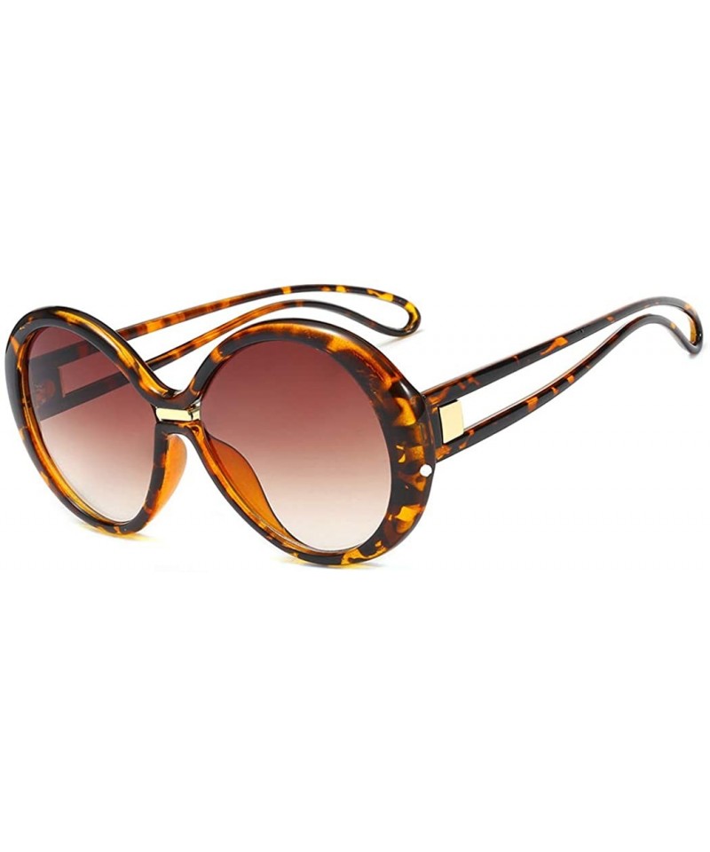 Aviator Fashion small round frame sunglasses - women's men's two-tone sunglasses - D - C518ROZOWQA $37.10