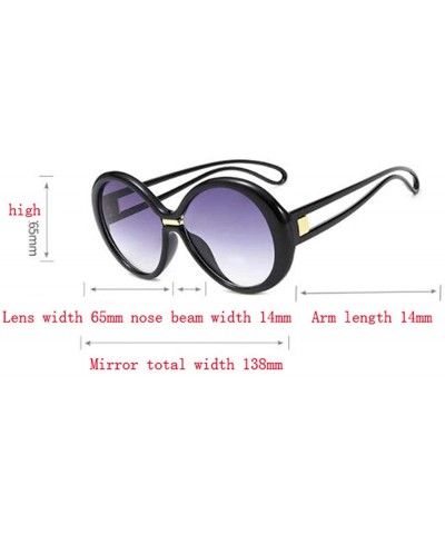 Aviator Fashion small round frame sunglasses - women's men's two-tone sunglasses - D - C518ROZOWQA $37.10