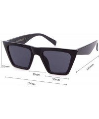 Oversized Vintage Small Sunglasses Retro Cateye Sunglasses for Women Men Square Frame - Black+leopard(2pack) - CC199U7QENX $1...