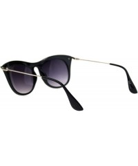 Oversized Womens Designer Fashion Chic Cat Eye Plastic Sunglasses - Black Smoke - CN18RRKNA67 $11.40