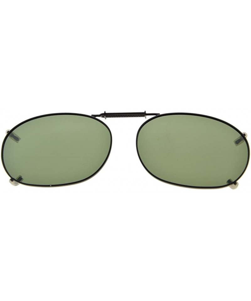 Rectangular Metal Frame Rim Polarized Lens Clip On Sunglasses 2 1/16"x1 3/8" - G15 - CU183K8NLD5 $15.62