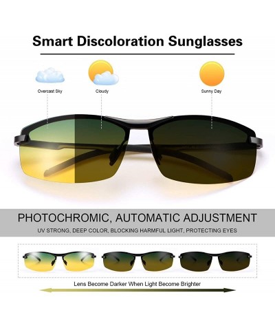 Polarized Photochromic Outdoor Sports Driving Sunglasses for Men Women ...