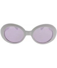 Oval Kurt - Celebrity Inspired Oval Sunglasses - Whitepurple - CR18S5CUKHX $13.01