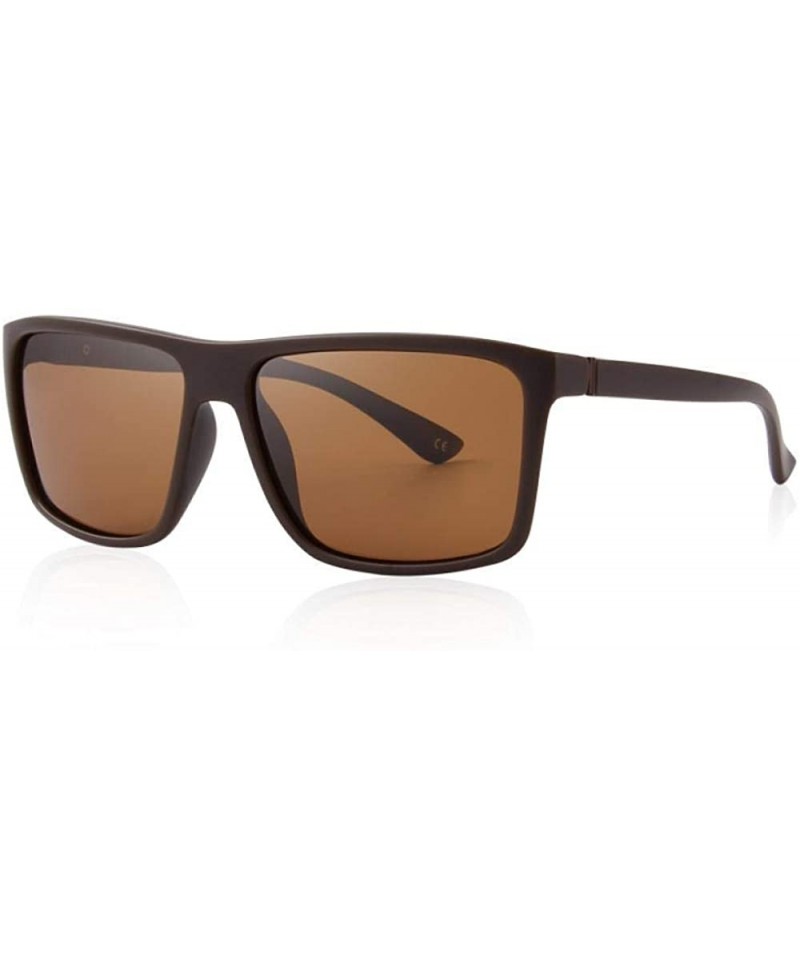 DESIGN Men Polarized Sunglasses Fashion Male Eyewear 100% UV C01 Black -  C04 Brown - CL18XHEXQ9K