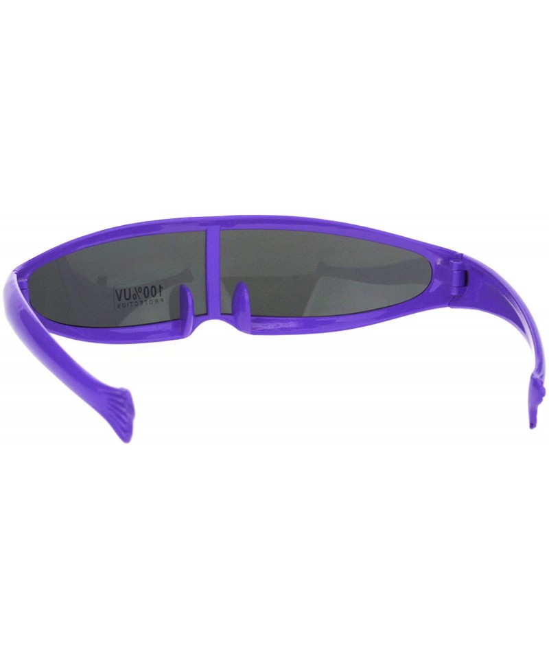 Cyber Punk Monolens Shield Scifi Robotic Cyclops Plastic Sunglasses