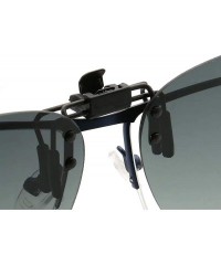 Aviator Clip On Polarized Aviator Sunglass Lenses Clip Flip Up Lenses Men Women Fashion - Blue - C118X82Q5IC $11.29