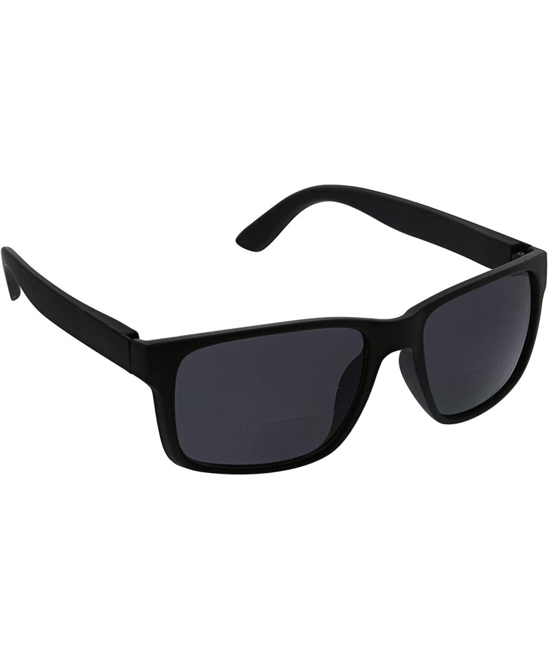 Rectangular Stoke Bifocal Rectangular Reading Sunglasses- Black- 57 mm + 1 - CM1964ZL8Z9 $24.94