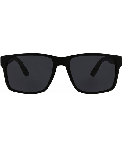 Rectangular Stoke Bifocal Rectangular Reading Sunglasses- Black- 57 mm + 1 - CM1964ZL8Z9 $24.94