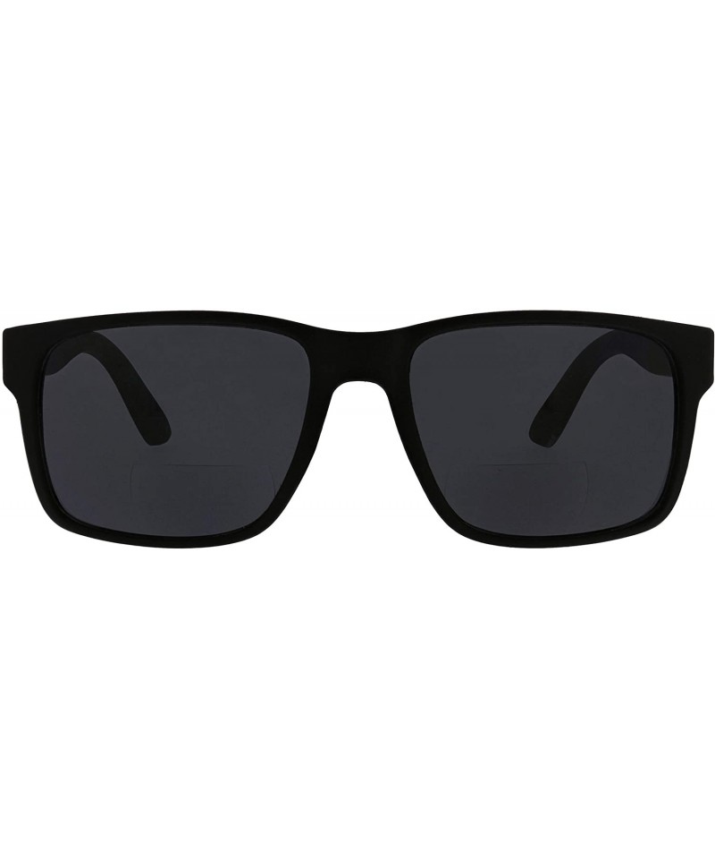 Stoke Bifocal Rectangular Reading Sunglasses- Black- 57 mm + 1 ...